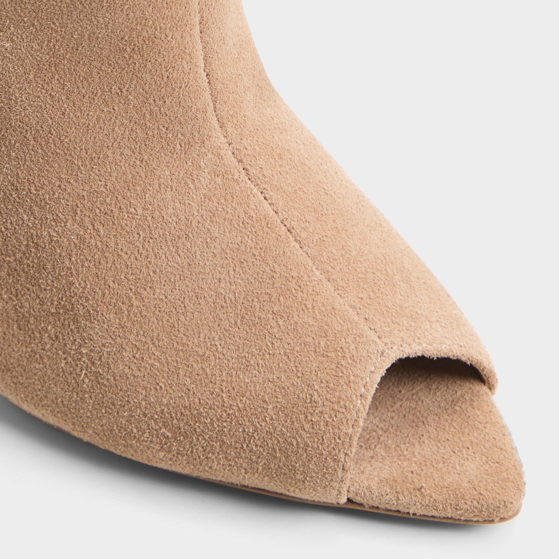 Close-up of the Taupe Zohey Mid-calf boot