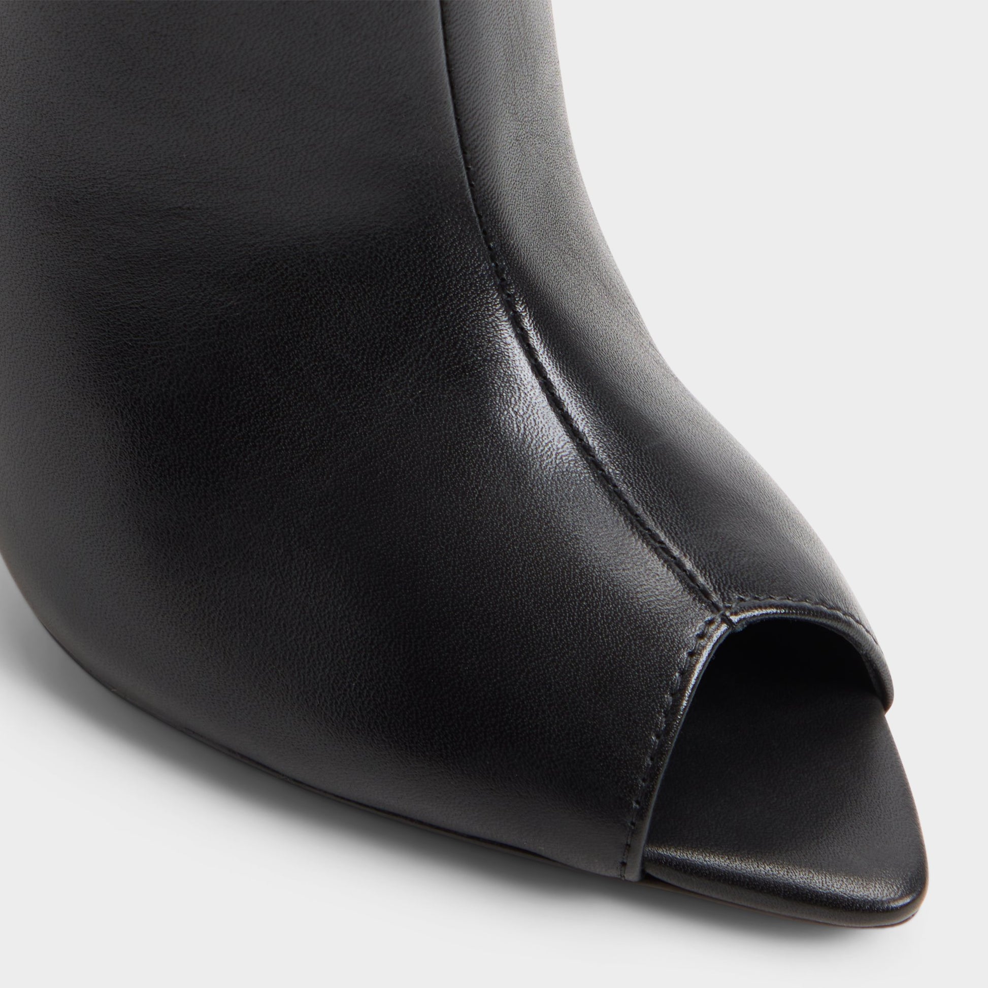Close-up of the Black Zohey Mid-calf boot