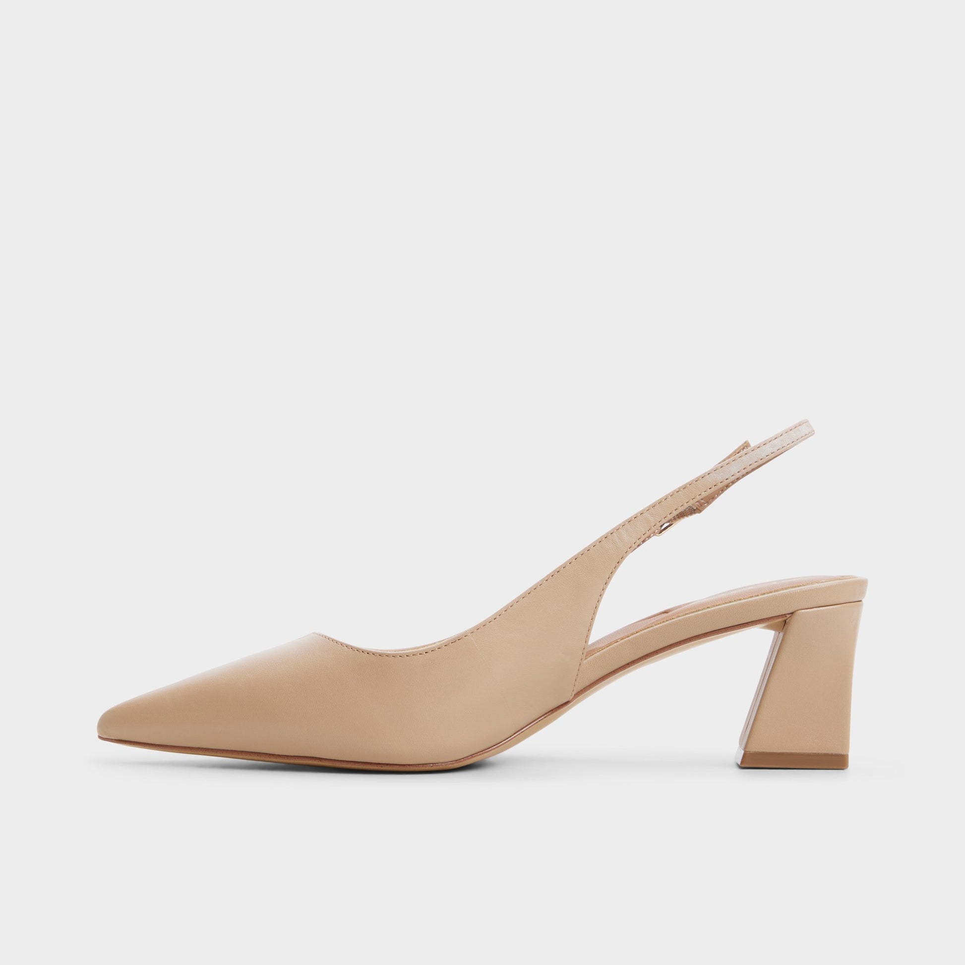 Vue latérale de Beige Alicieaa Talon haut à bride arrière