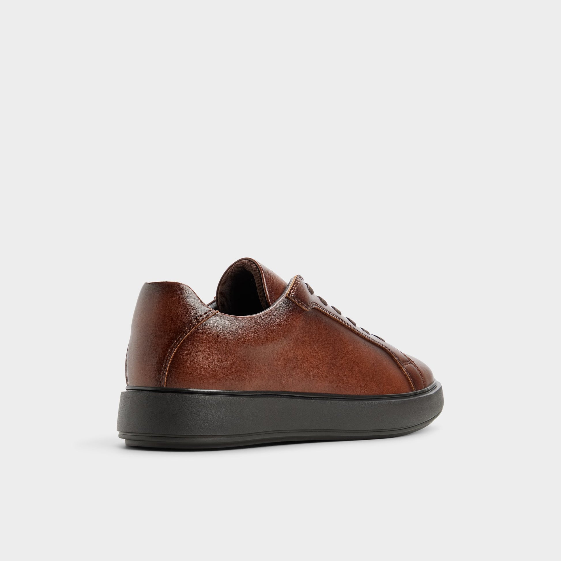 Three-quarter angle of Tan Elloi Low top sneaker's back side