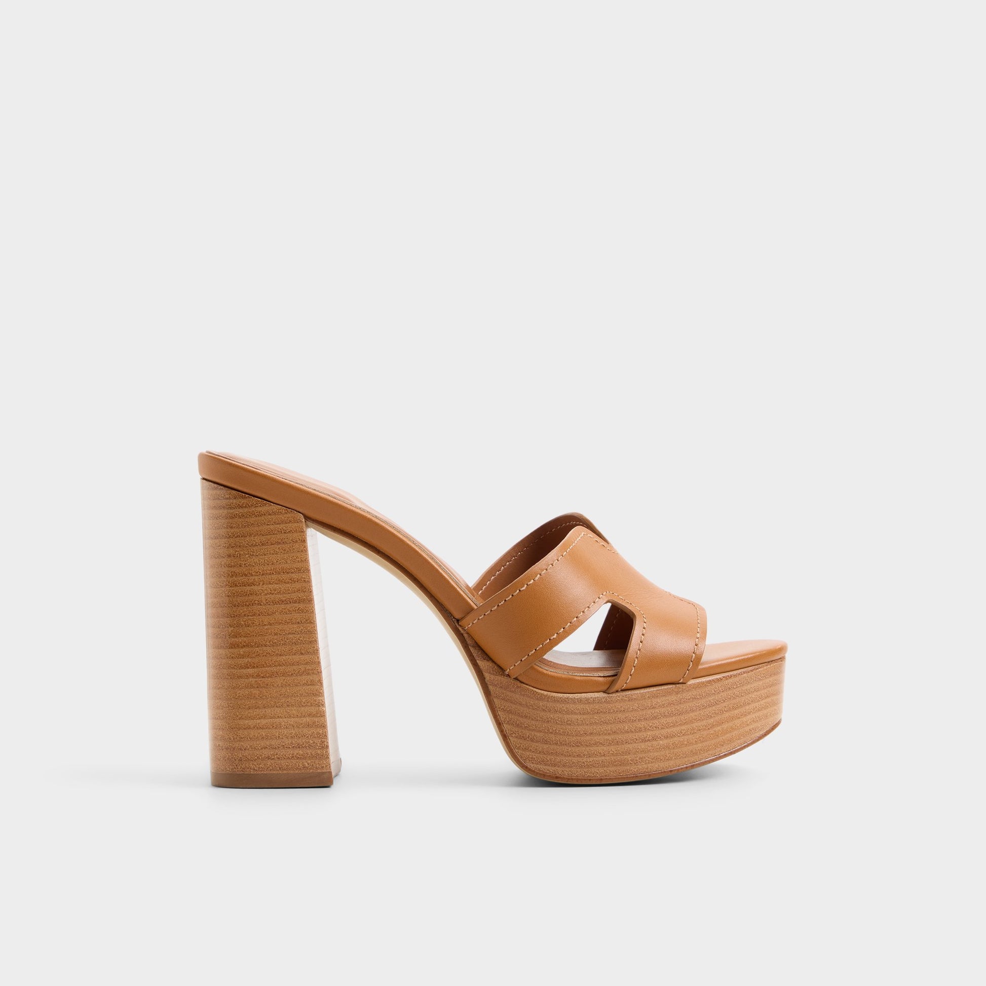 Main View of Medium brown Itplatform Heeled mule for Womens