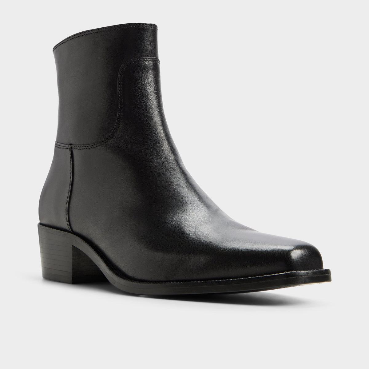 Three-quarter angle of Black Renald Ankle boot's back side