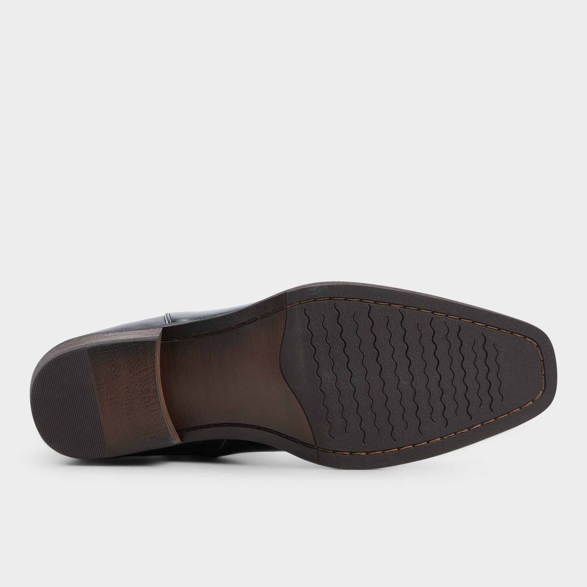 View of Dark grey Wally Ankle boot's sole