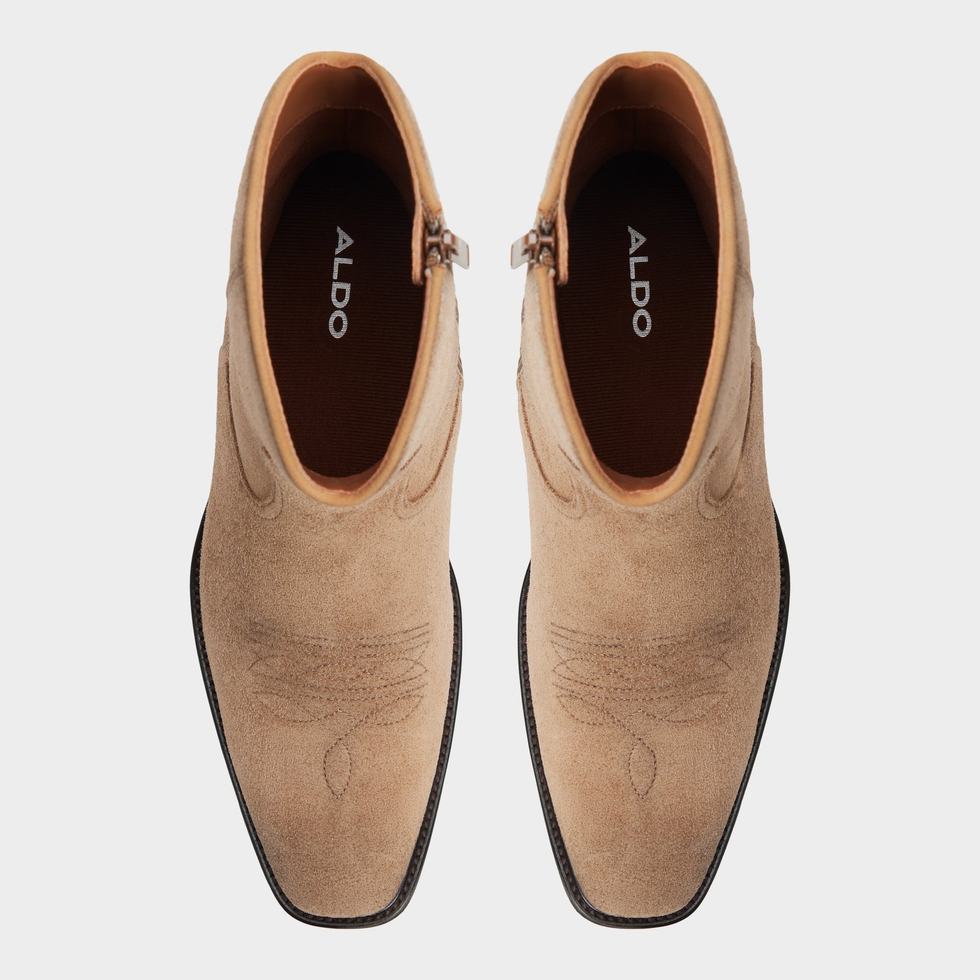 Top-down view of the Taupe Wally Ankle boot