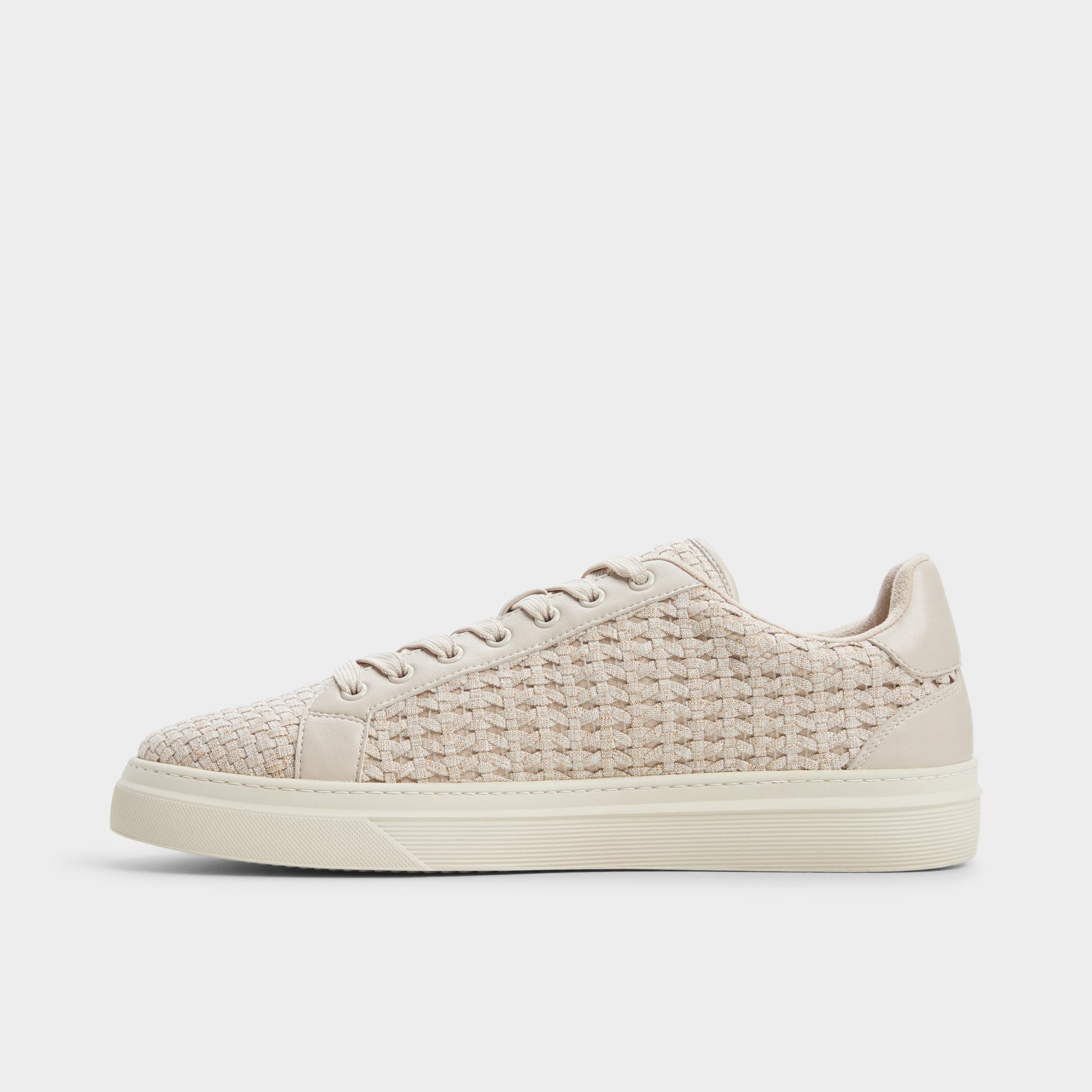 Side view of Taupe Carsen Low top sneaker