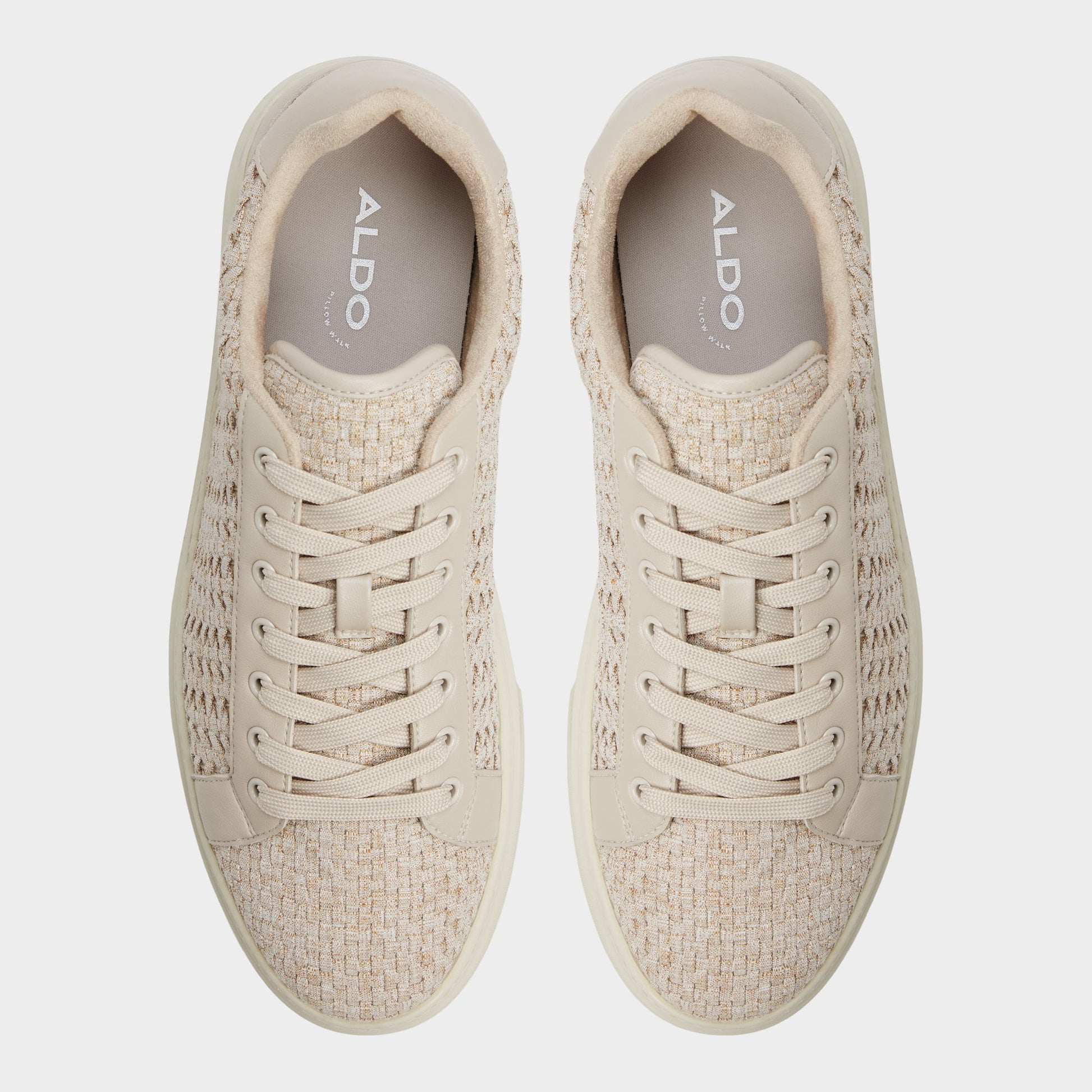 Top-down view of the Taupe Carsen Low top sneaker