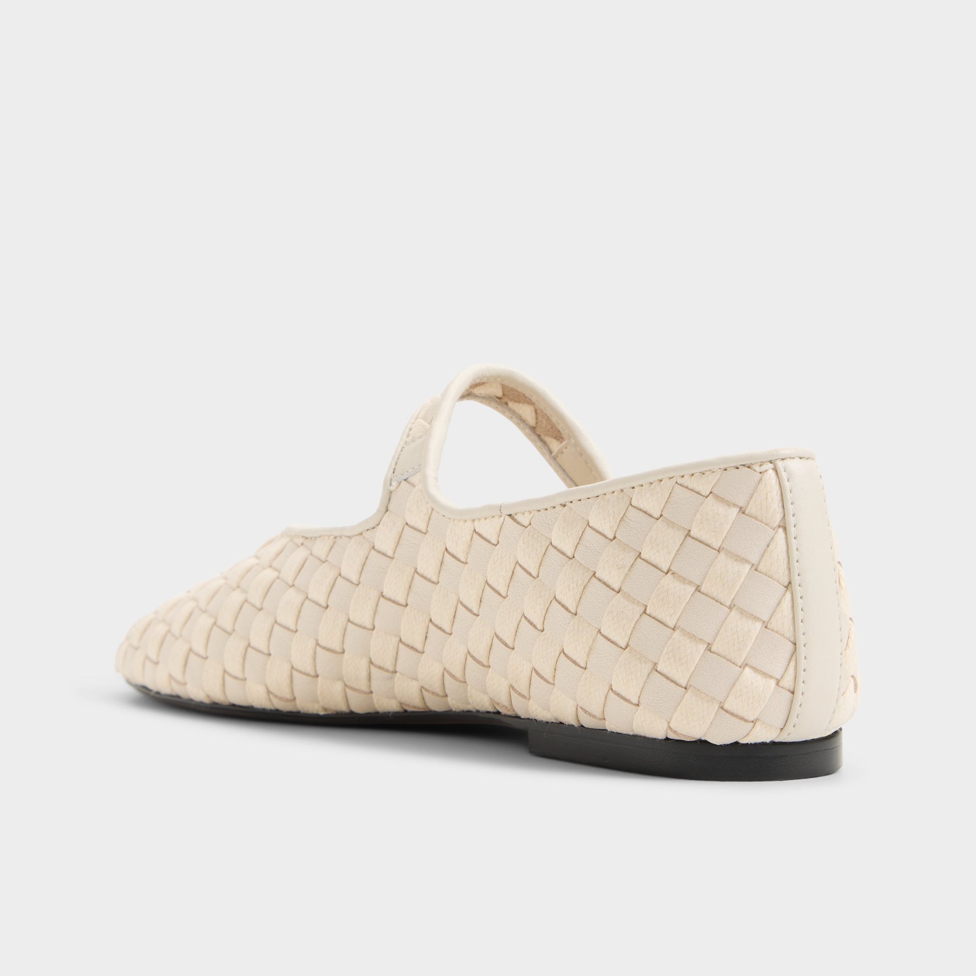Side view of Cream Alissia Ballerina