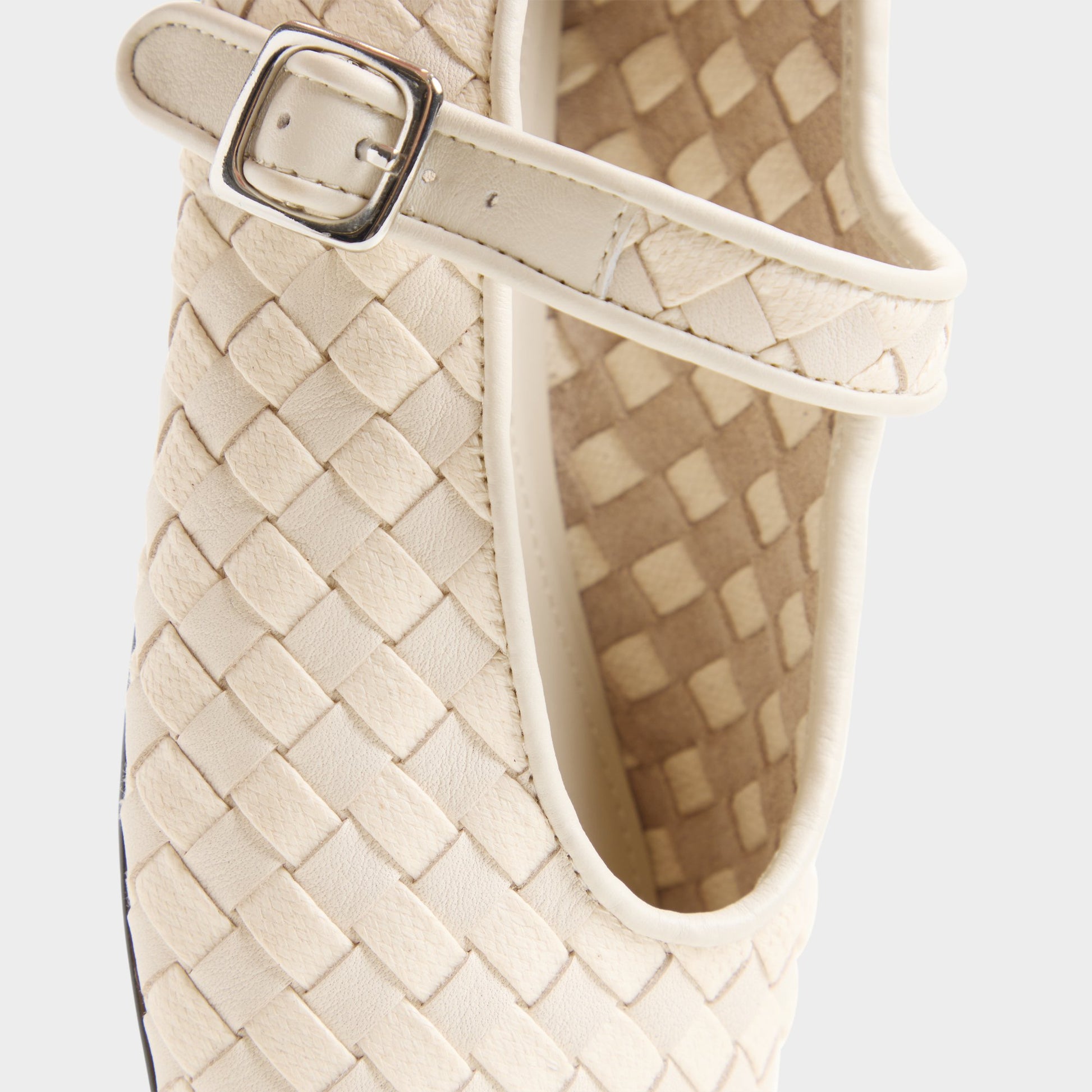 Close-up of the Cream Alissia Ballerina