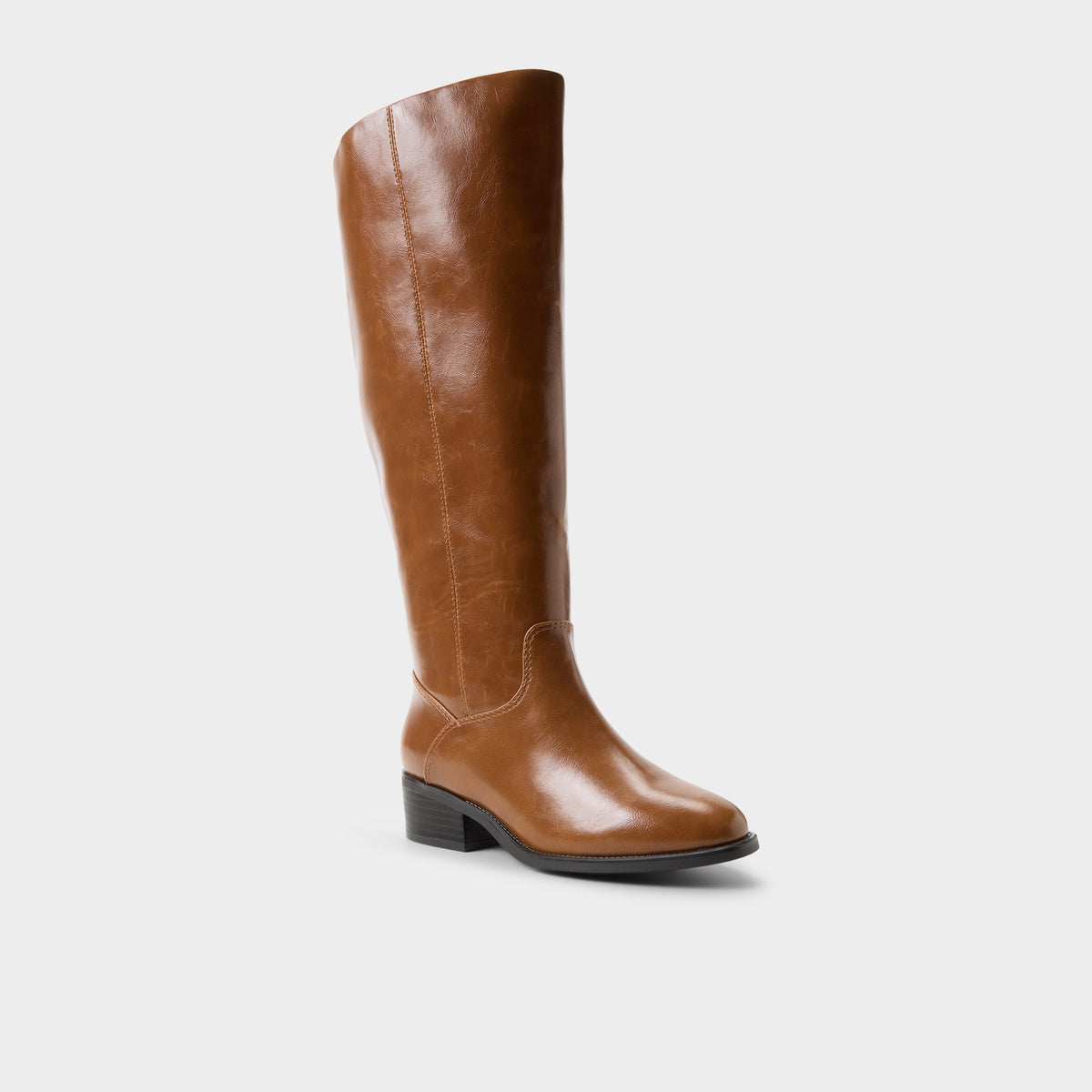 Three-quarter angle of Tan Kaydienh-wc Wide calf knee-high boot's back side