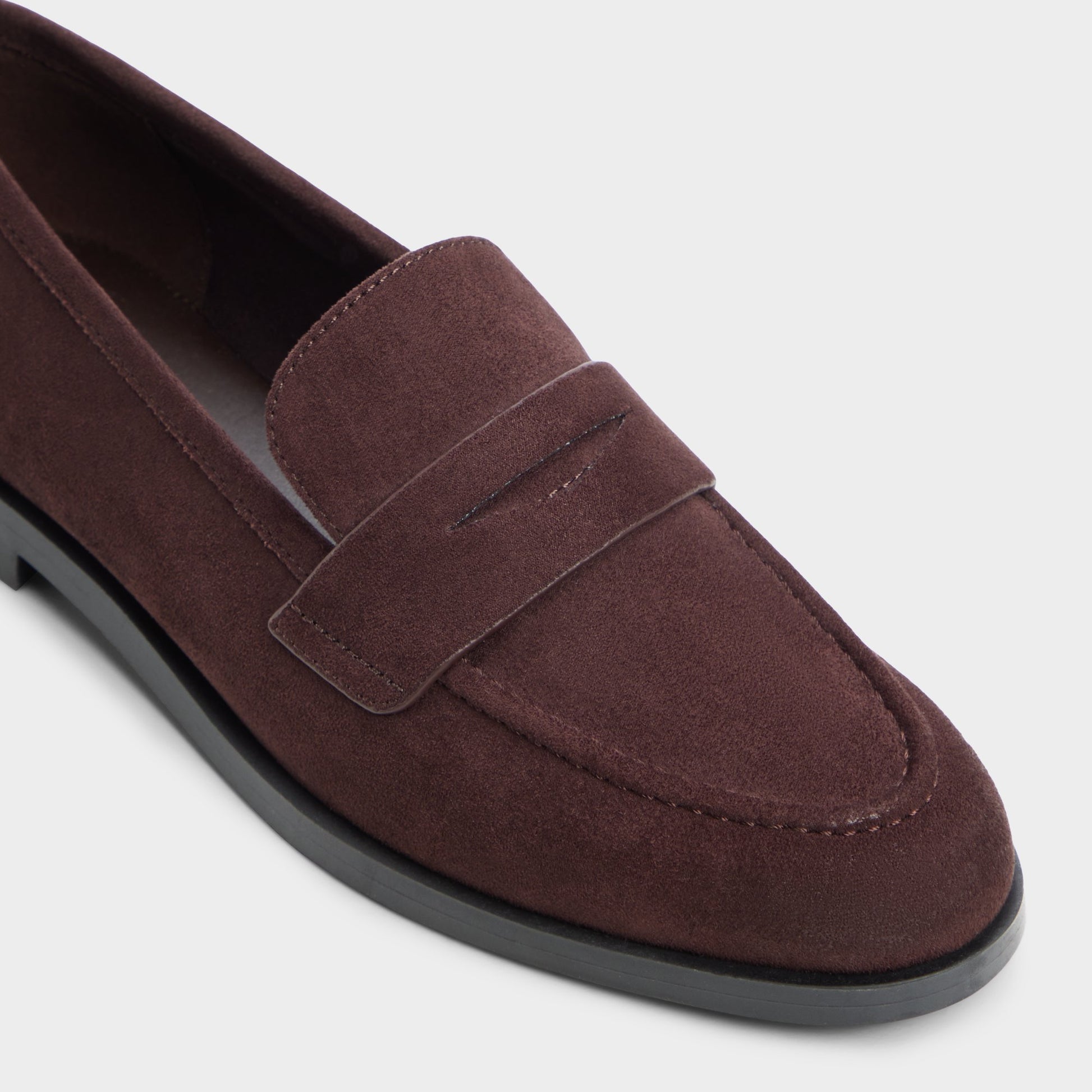 Three-quarter angle of Dark brown Adaladar Loafer's front side