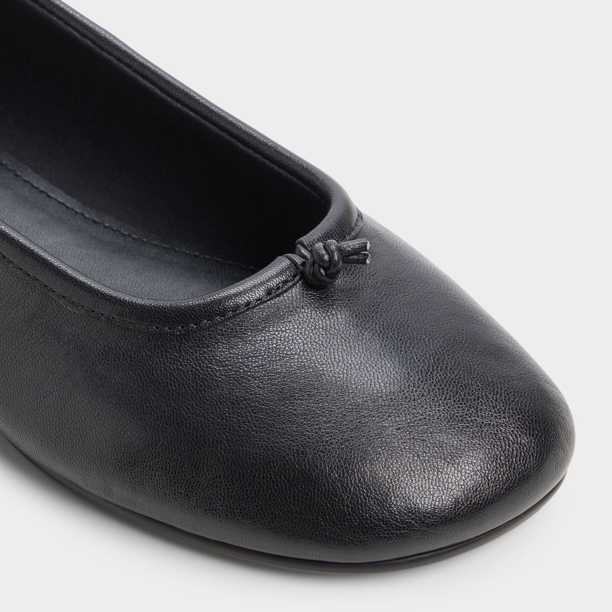 Close-up of the Black Ericca Ballerina