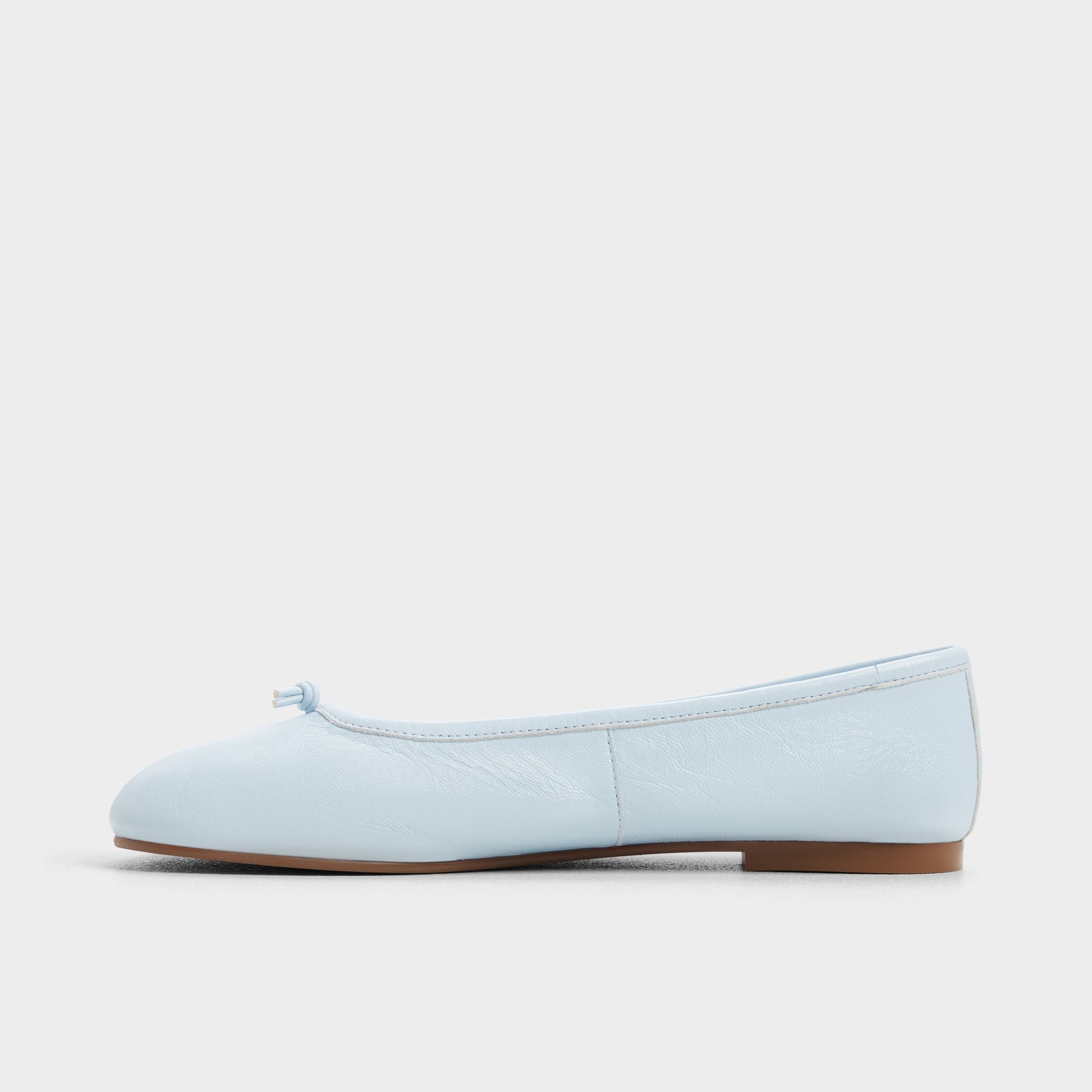 Side view of Light blue Ericca Ballerina