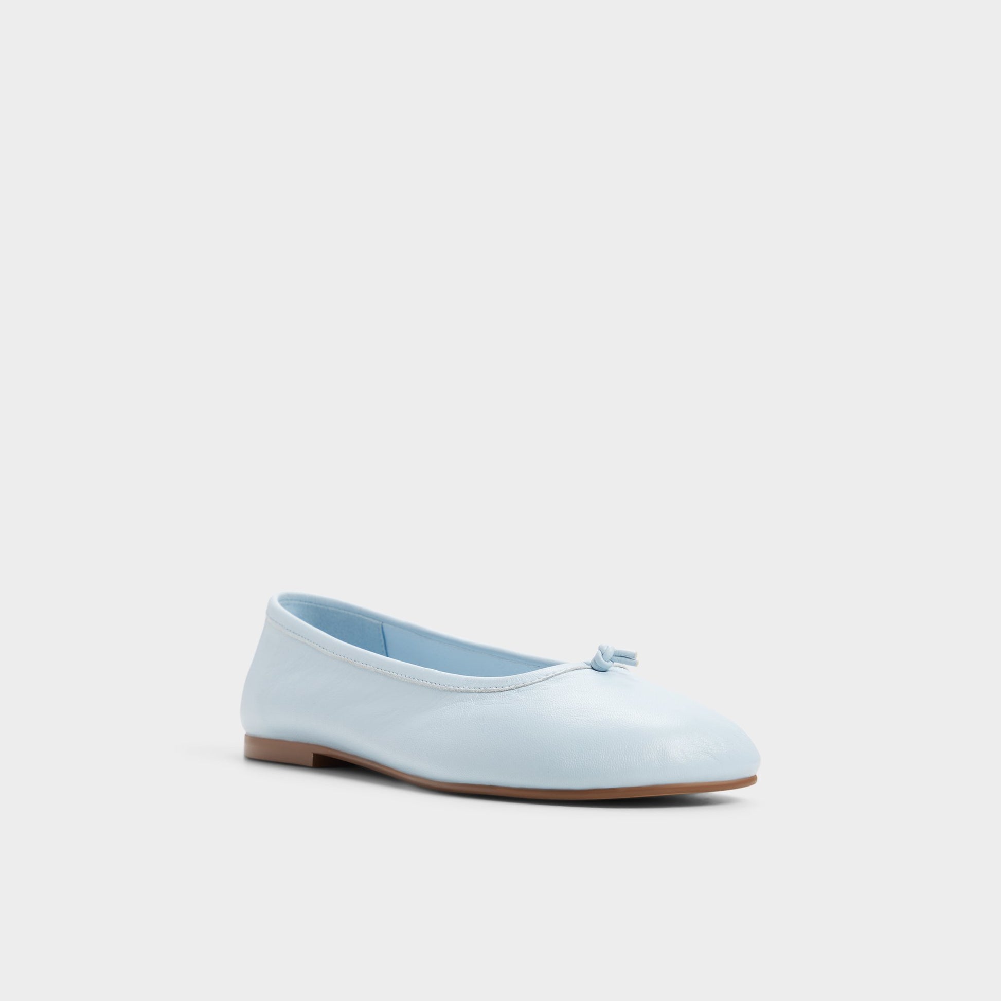 Three-quarter angle of Light blue Ericca Ballerina's front side
