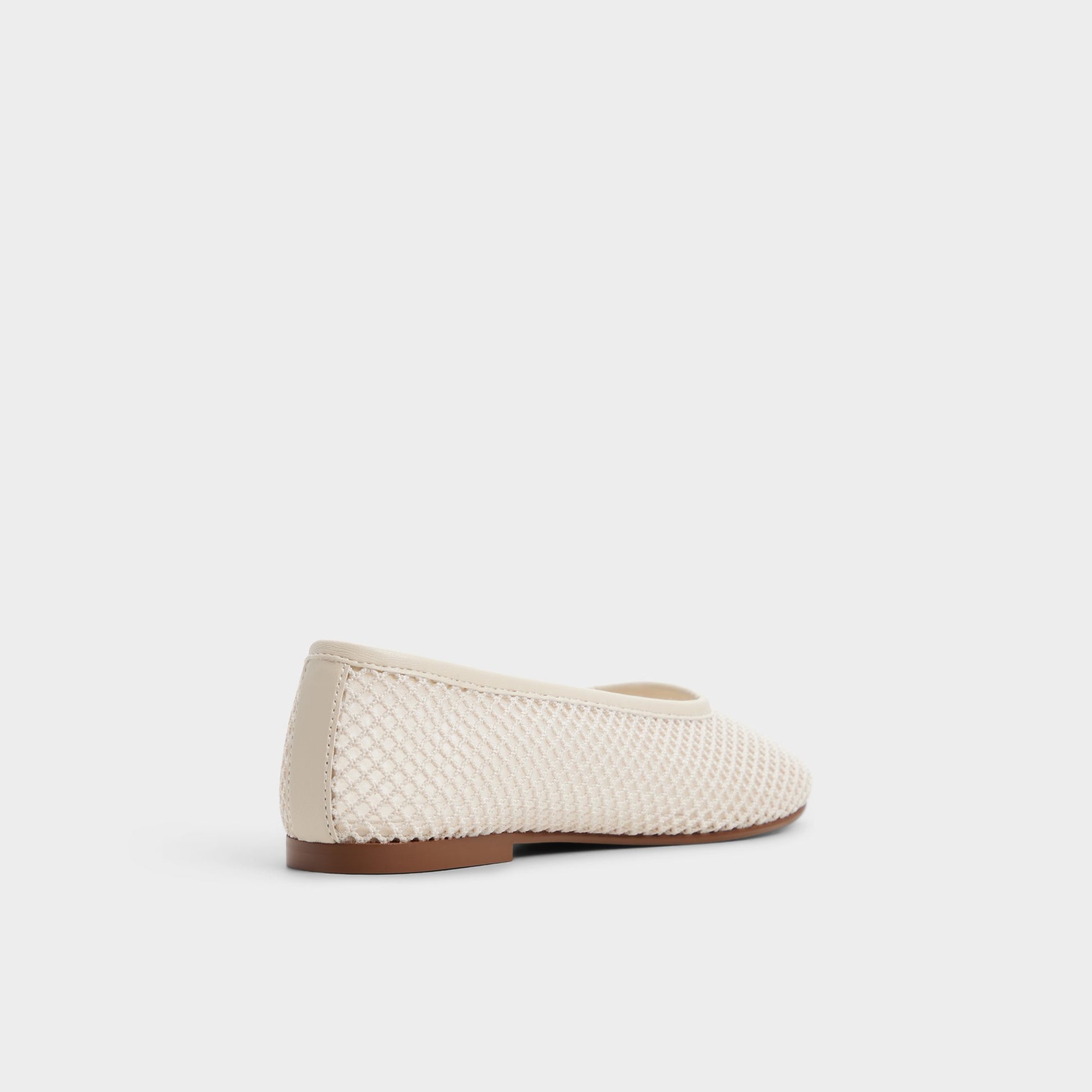 Three-quarter angle of Other white Ericca Ballerina's back side