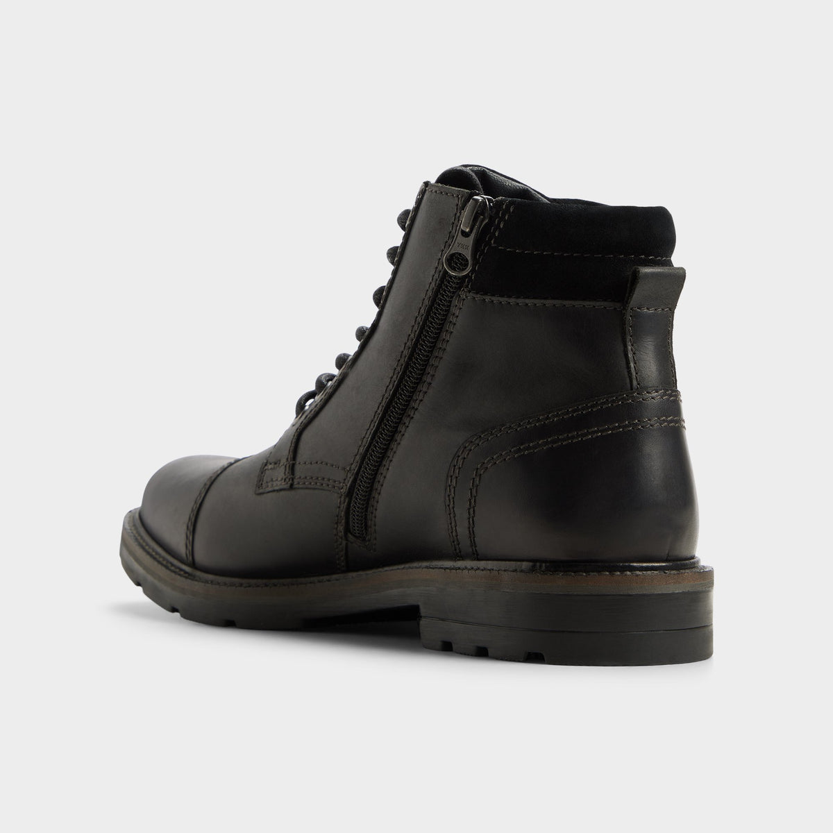 Side view of Black Antoni Lace-up boot