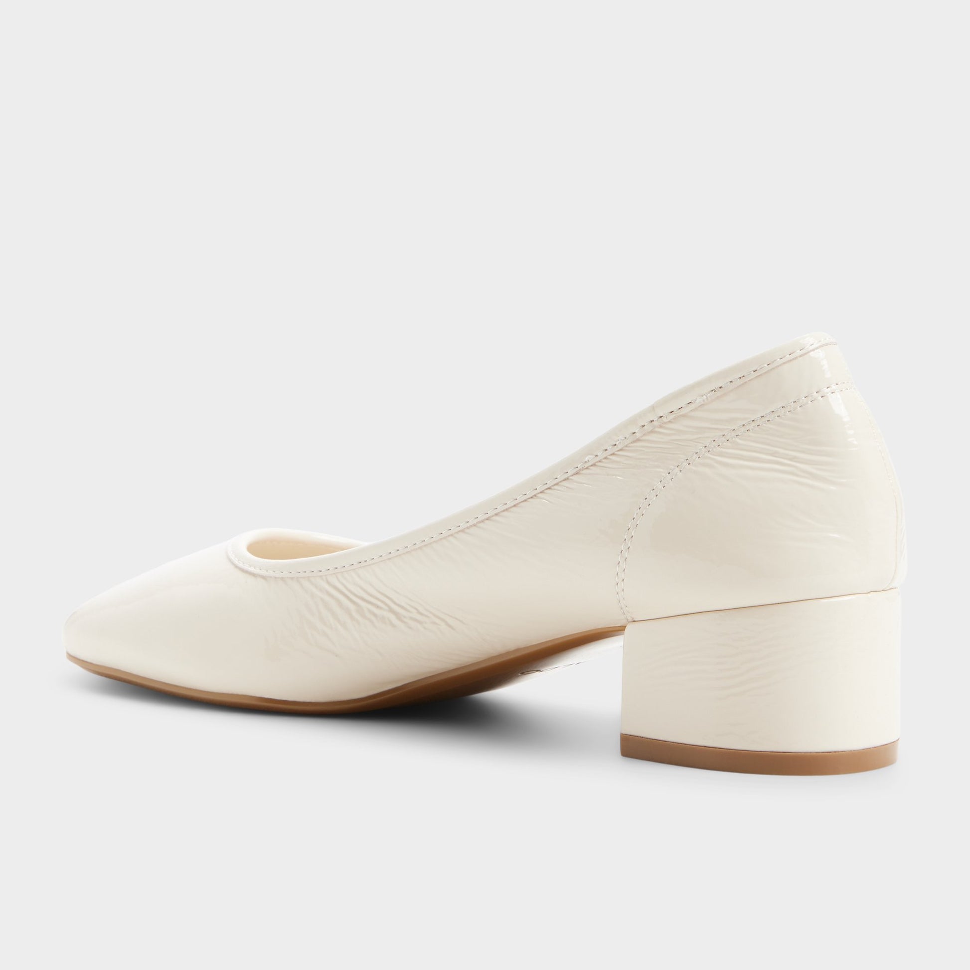 Side view of Cream Norrey Ballerina