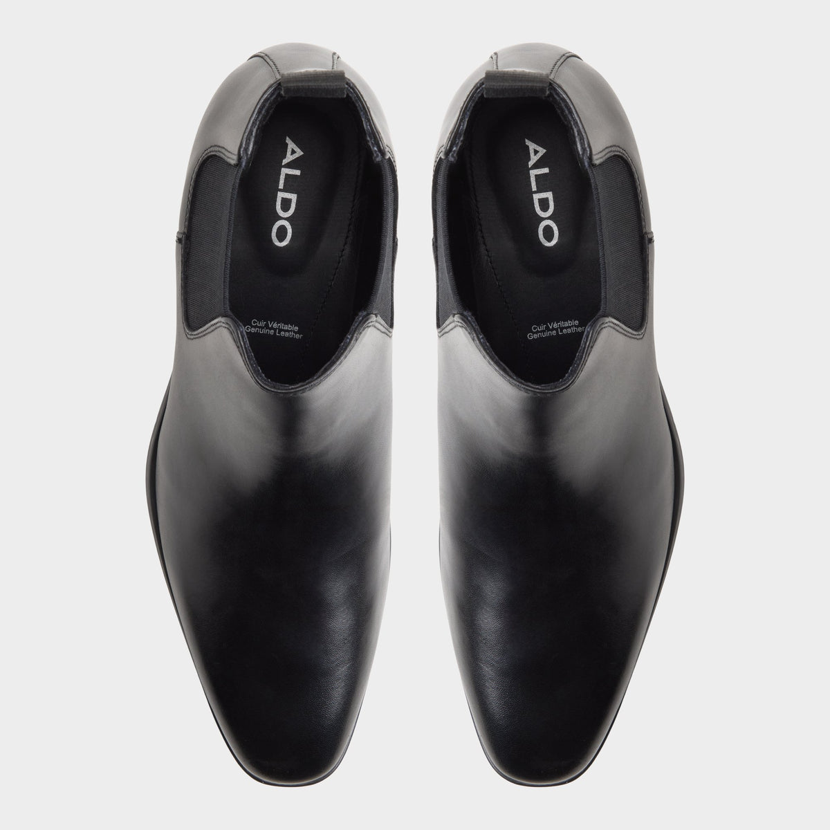 Top-down view of the Black Fionno Chelsea boot