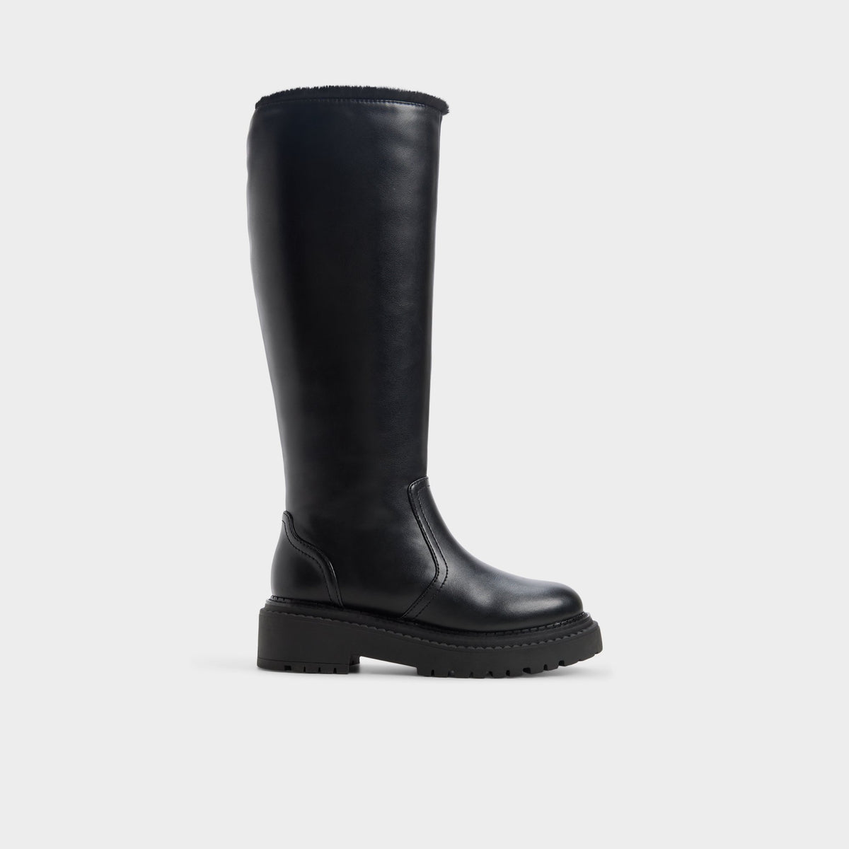 Vue principale de Black Kyllie Botte haute à semelle crantée pour Femmes