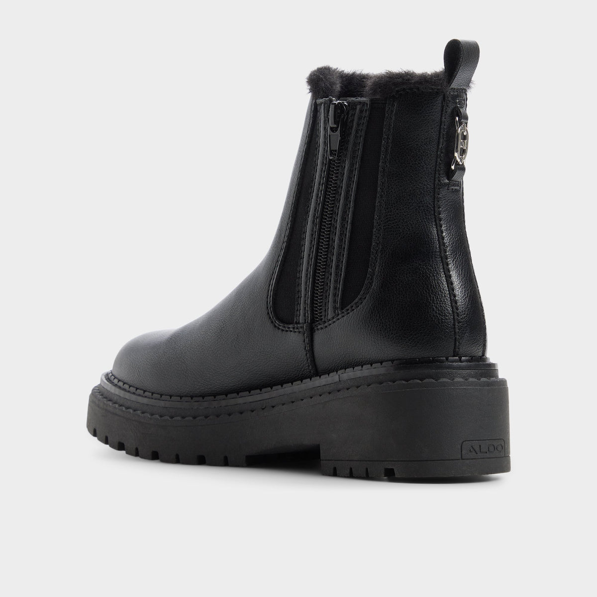 Vue latérale de Other black Bestino Botte Chelsea à semelle crantée