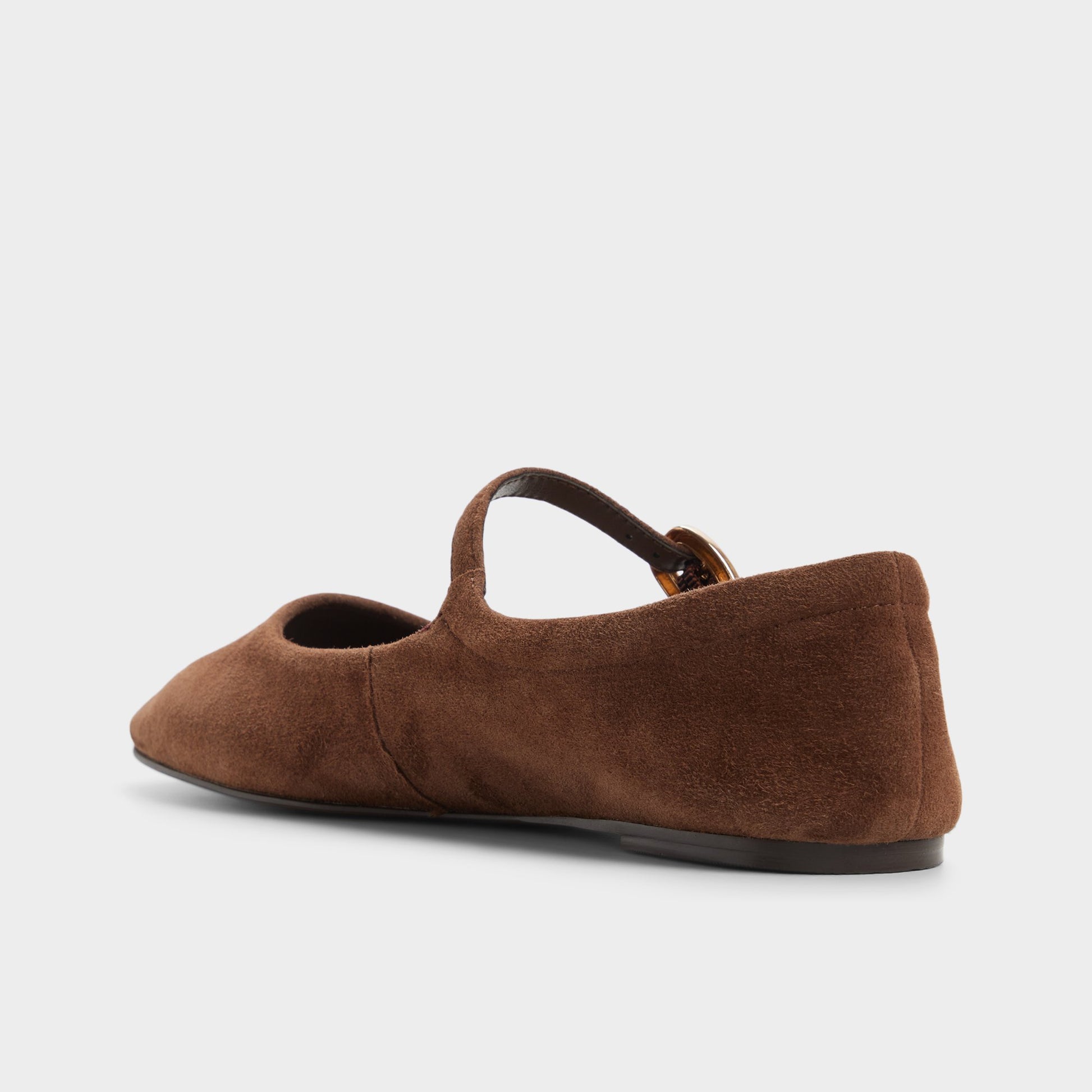 Side view of Dark brown Maryjenna Ballerina