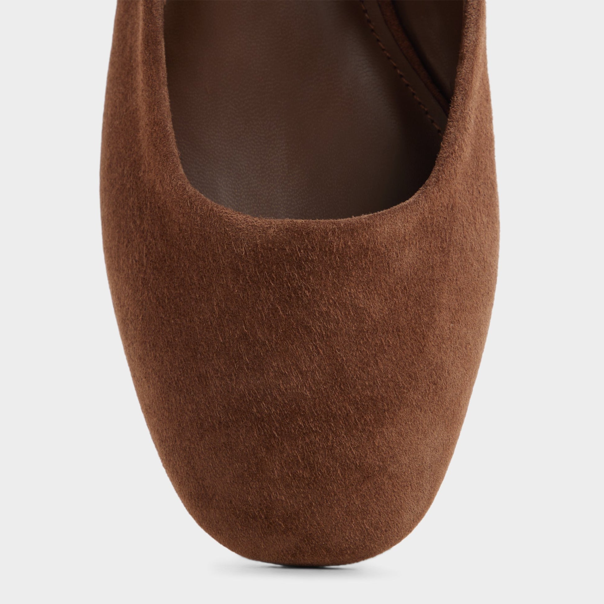 Close-up of the Dark brown Maryjenna Ballerina
