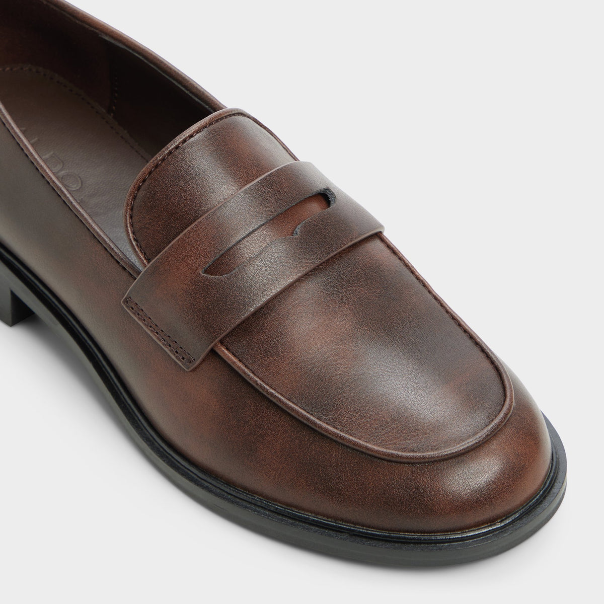 Three-quarter angle of Medium brown Valera Loafer's front side