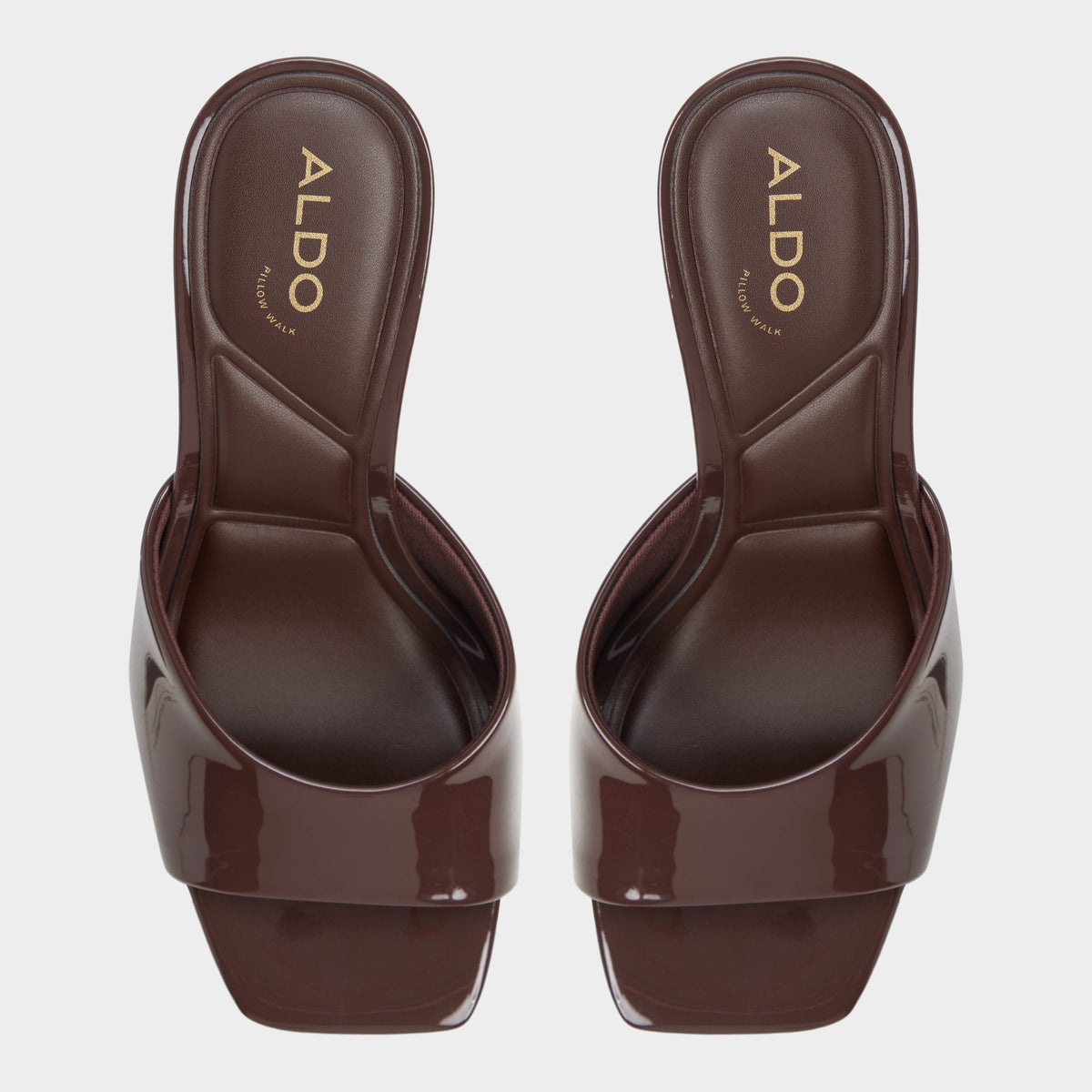 Top-down view of the Dark brown Eleonie Heeled mule