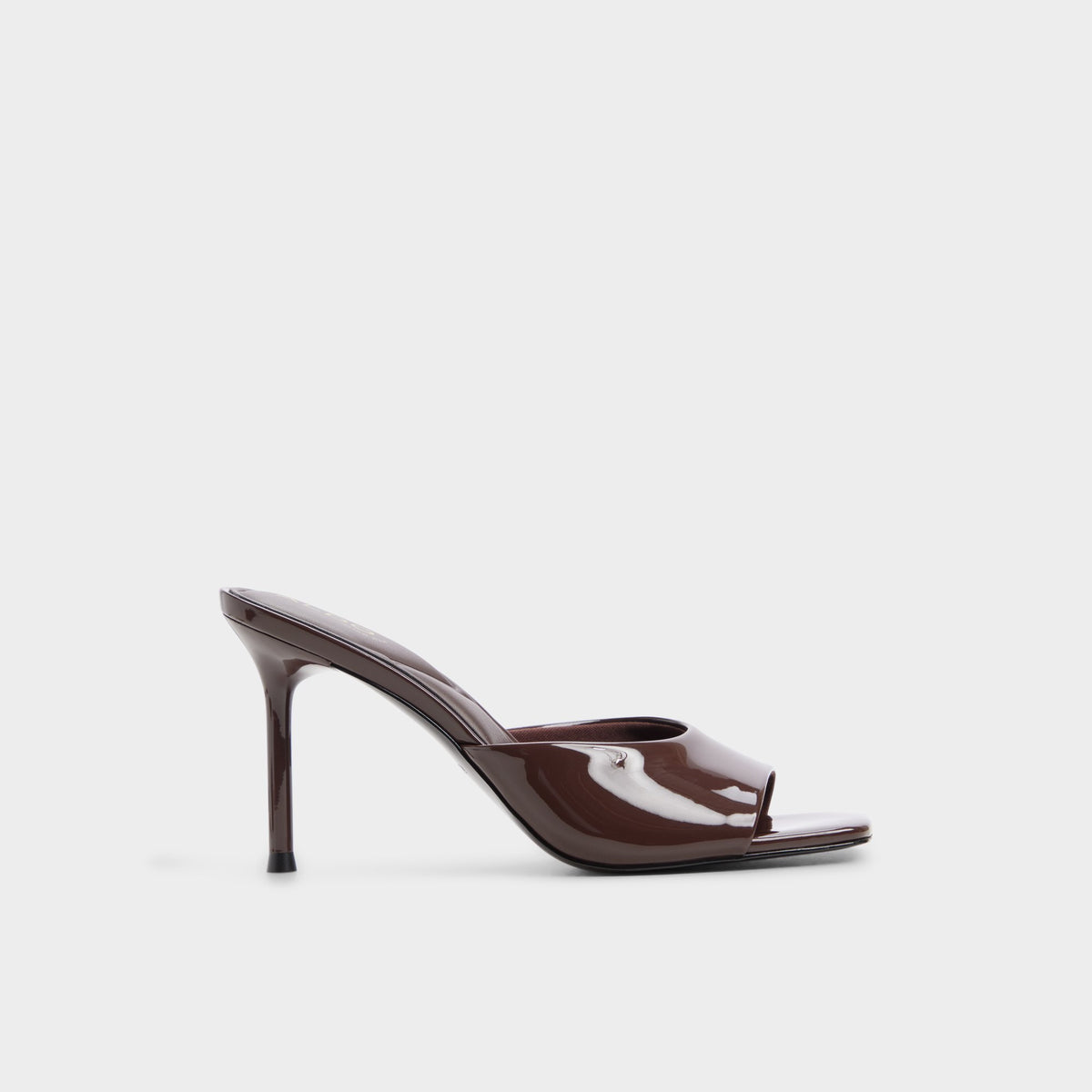 Main View of Dark brown Eleonie Heeled mule for Womens