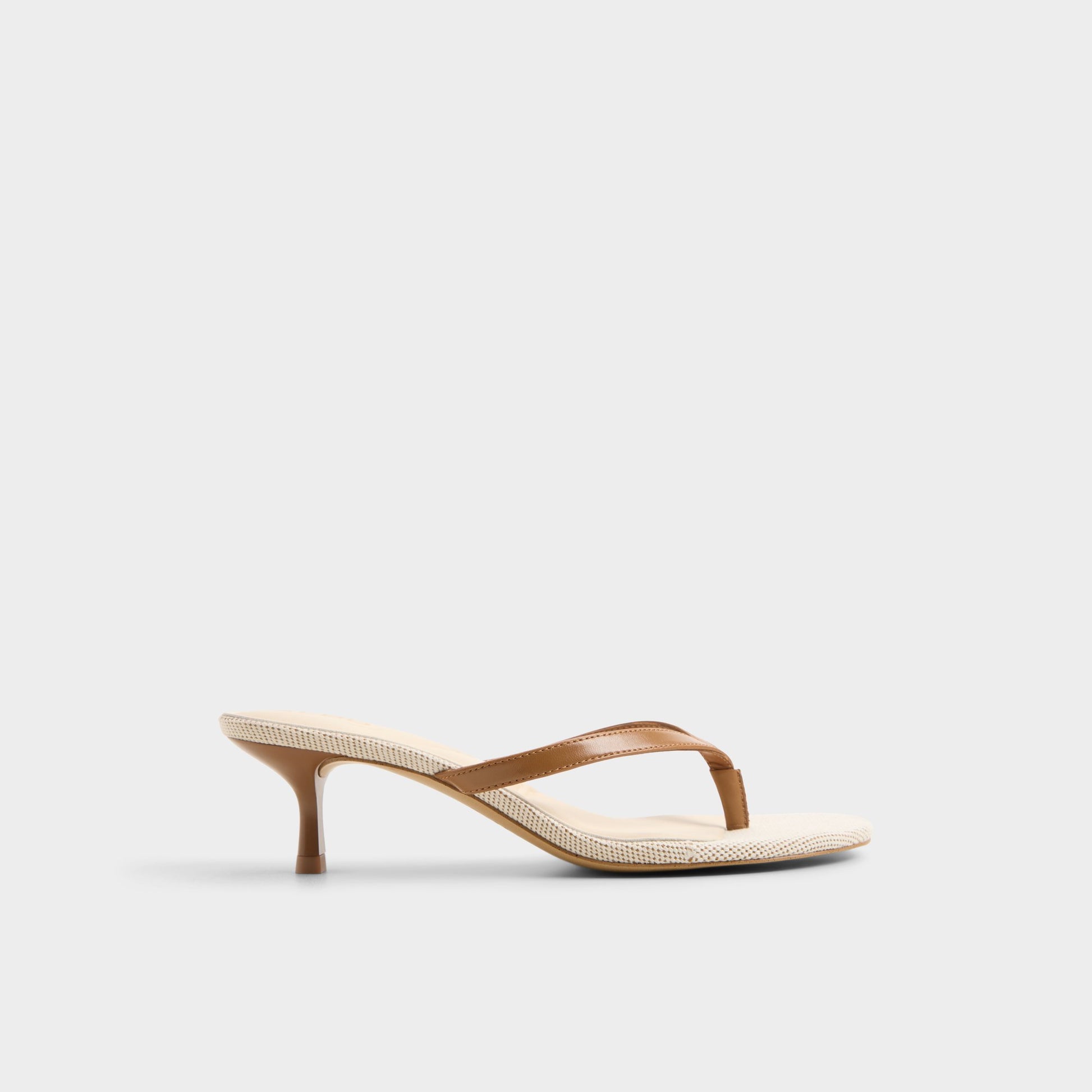 Main View of Open natural Lift Heeled flip flop for Womens